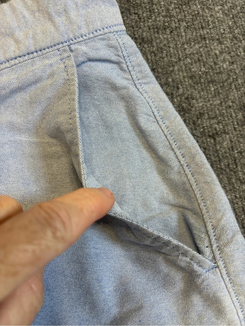 J.Crew Men's Oxford Chino Shorts Light Blue Size 35 Cotton 10